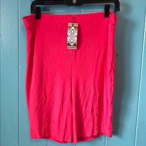 Boohoo Slinky Cycle Shorts in Hot Pink